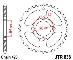 Звезда задняя JT Sprockets JTR 838.45